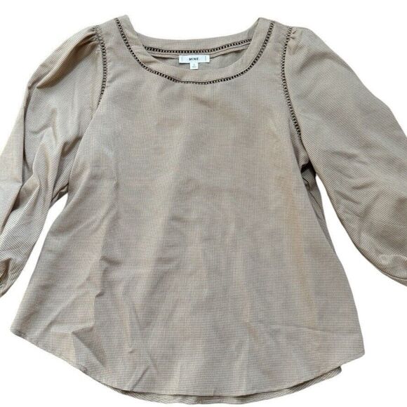 mine Tops - mine brand womens beautiful‎ Tan detailed top size L